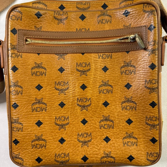 Used MCM Brown visettos Crossbody Bag with Logo Pattern see other pictures - Picture 9 of 16